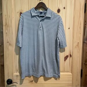 FootJoy Gray and White Striped Golf Polo Men’s Size Large